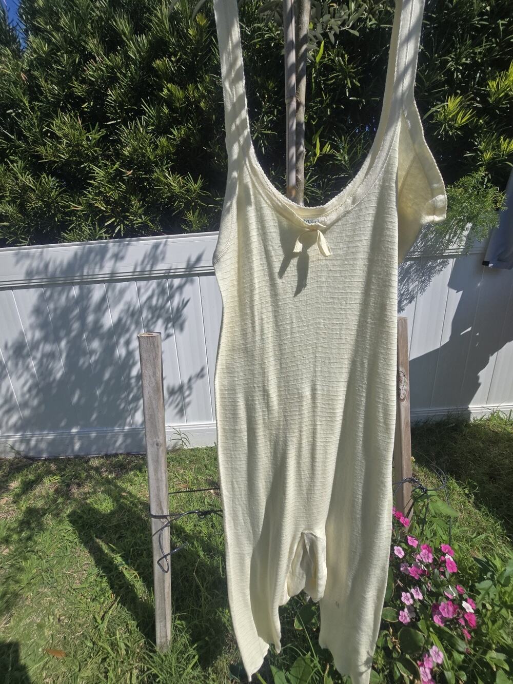 VTG SEARS PILGRIM WOMEN'S 1 PIECE LONG UNDERWEAR UNION SUIT thigh length NWT